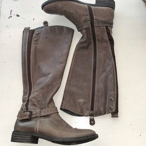 Bussola leather taupe riding/mojo tall boots 37/6